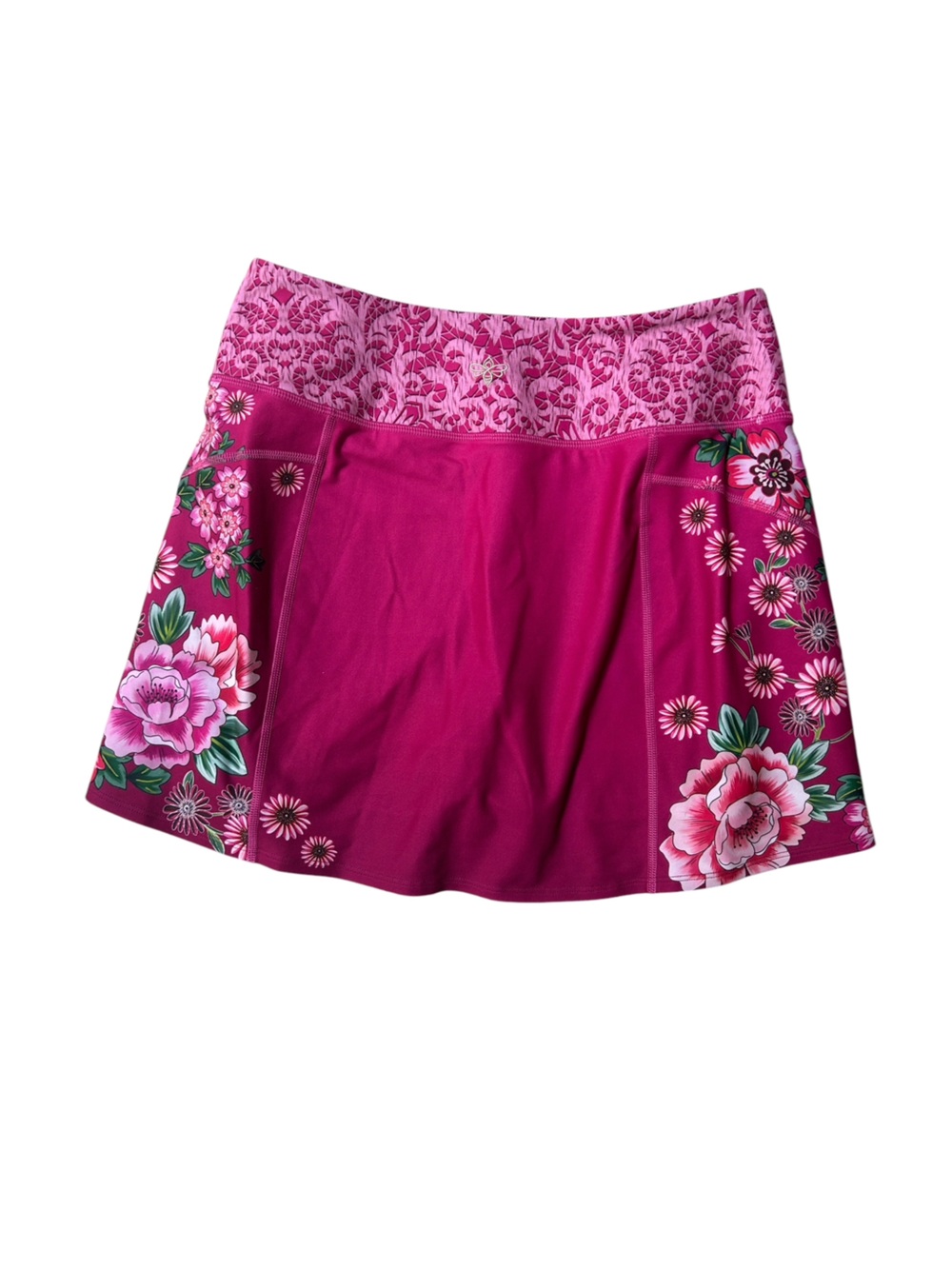 Johnny Was Bee Active Floral Tennis Golf Pickleball Skort Fuchsia Pink, Small - Picture 5 of 10